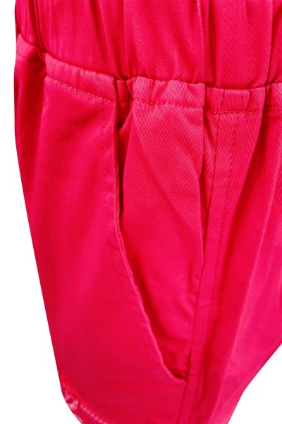 Customized Red Embroidered Sweatpants Design 4 Pocket Sweatpants Elastic Hem Design Fashion Sweatpants Design Company USA Retail U384 detail view-6